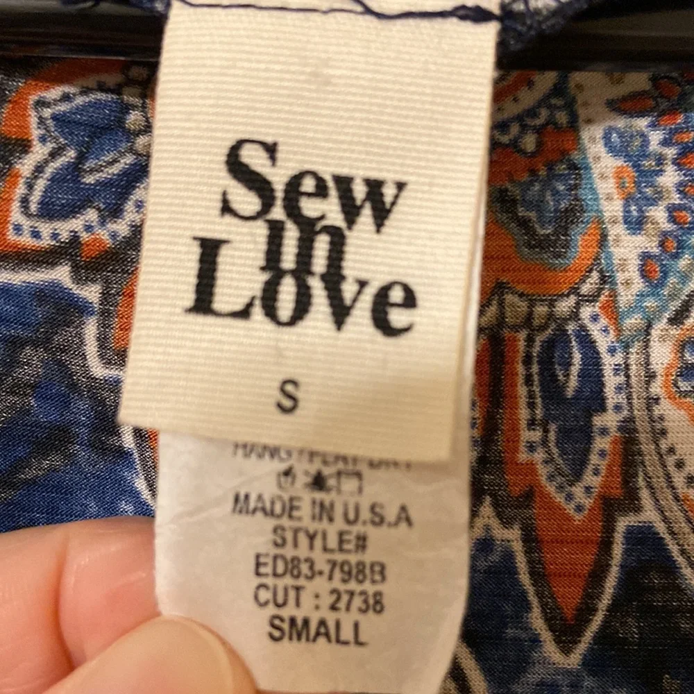 Sew in Love V-neck Paisley Dress Small - Picture 4 of 12